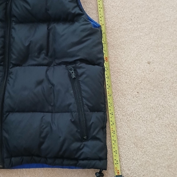 Kids Reversible Lands End Goose Down Puffer Vest.  Size M Blue/Black. (FL) - Picture 6 of 8